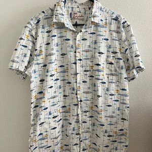 Kahala Fish Print Men’s Aloha Shirt